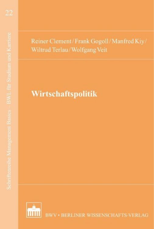 Produktbild: Wirtschaftspolitik