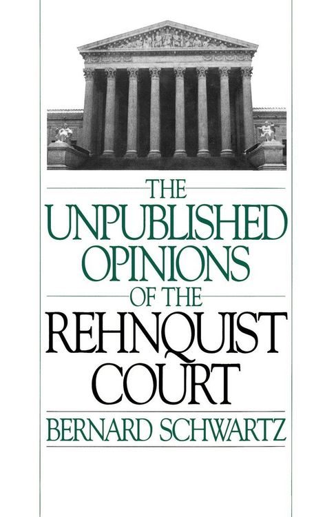 Produktbild: Unpublished Opinions of the Rehnquist Court