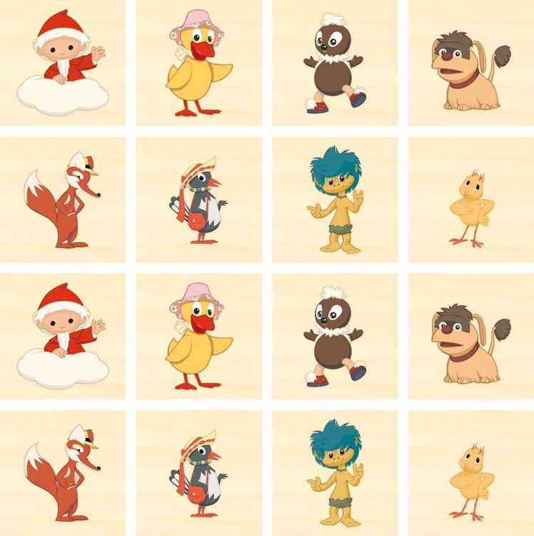 Produktbild: Holz-Memo "Unser Sandm&auml;nnchen und seine Freunde"