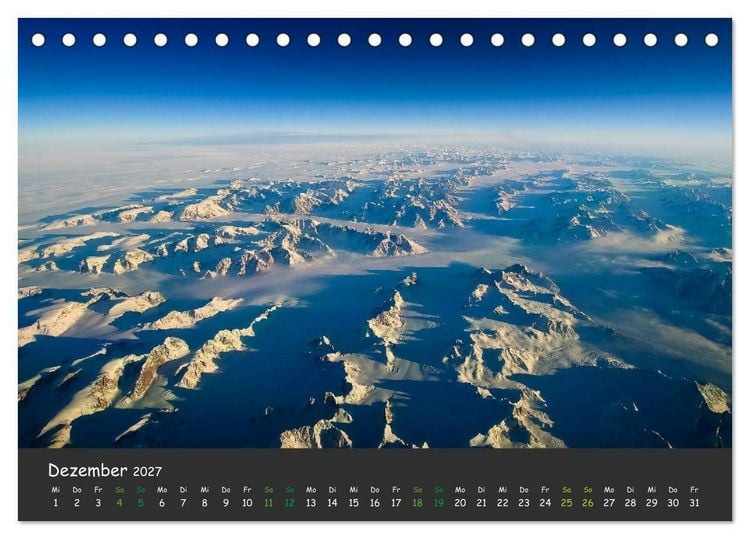 Produktbild: Pilot's-eye view - Die Welt von oben (Tischkalender 2027 DIN A5 quer), CALVENDO Monatskalender