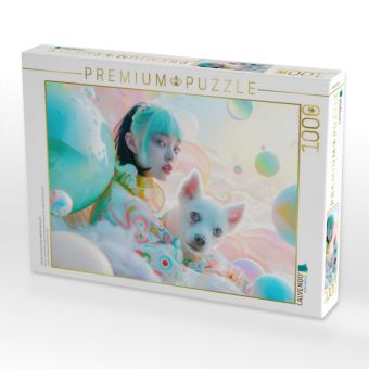 Produktbild: CALVENDO Puzzle Figuren in einer bunten Welt im Anime-Stil | 1000 Teile Lege-Gr&ouml;&szlig;e 64x48cm Foto-Puzzle f&uuml;r gl&uuml;ckliche Stunden