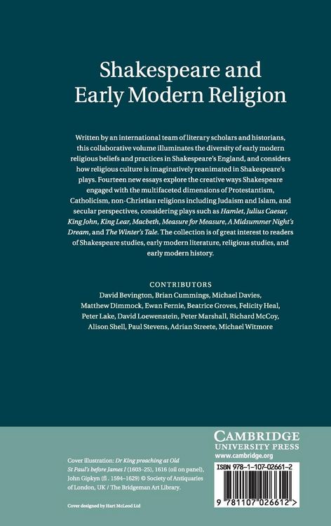 Produktbild: Shakespeare and Early Modern Religion