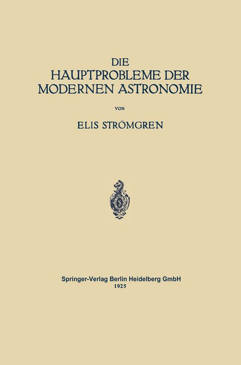 Produktbild: Die Hauptprobleme der Modernen Astronomie