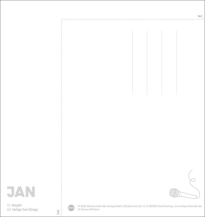 Produktbild: Taylor Postkartenkalender 2027