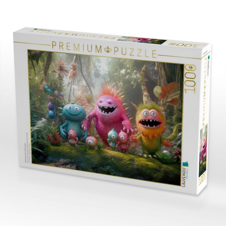 Produktbild: CALVENDO Puzzle Monsterparty im Dschungel | 1000 Teile Lege-Gr&ouml;&szlig;e 64x48cm Foto-Puzzle f&uuml;r gl&uuml;ckliche Stunden