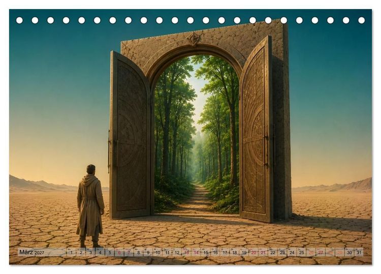 Produktbild: Vision und Imagination - 12 Bilder aus einer m&ouml;glichen Zukunft (Tischkalender 2027 DIN A5 quer), CALVENDO Monatskalender