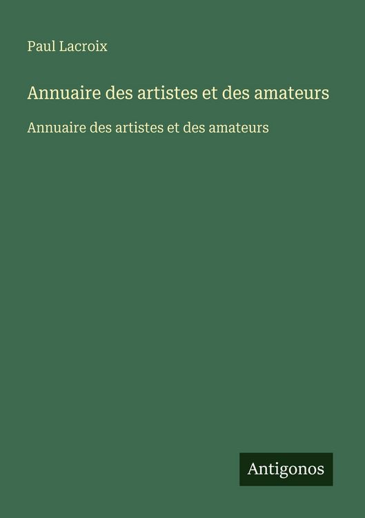 Produktbild: Annuaire des artistes et des amateurs