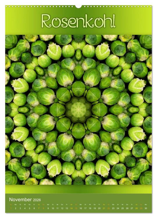 Produktbild: Kulinarische Mandalas (Wandkalender 2026 DIN A2 hoch), CALVENDO Monatskalender