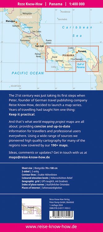 Produktbild: Reise Know-How Landkarte Panama (1:400.000)