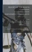 Produktbild: Report of the North Carolina Classification Amendment Commission