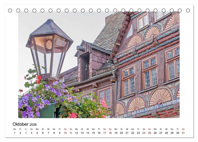 Produktbild: Faszination Fachwerk - an Weser und Ilme (Tischkalender 2026 DIN A5 quer), CALVENDO Monatskalender