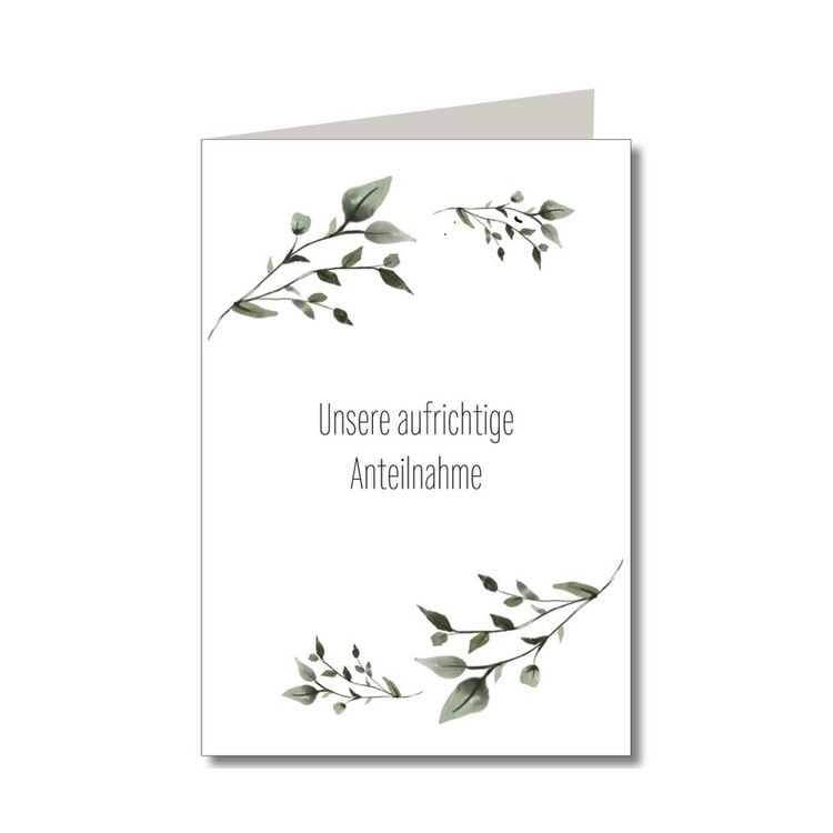 Produktbild: KEITCARDS Trauerkarten, hochwertige Klappkarten inklusive Briefumschlag, 6er Set