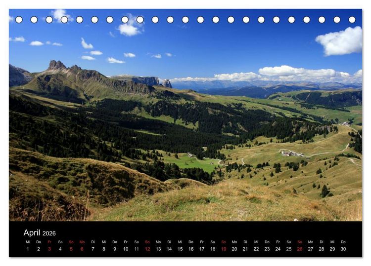 Produktbild: Alpe di Siusi - Seiser Alm (Tischkalender 2026 DIN A5 quer), CALVENDO Monatskalender