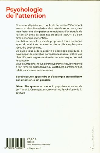 Produktbild: Psychologie de l'attention