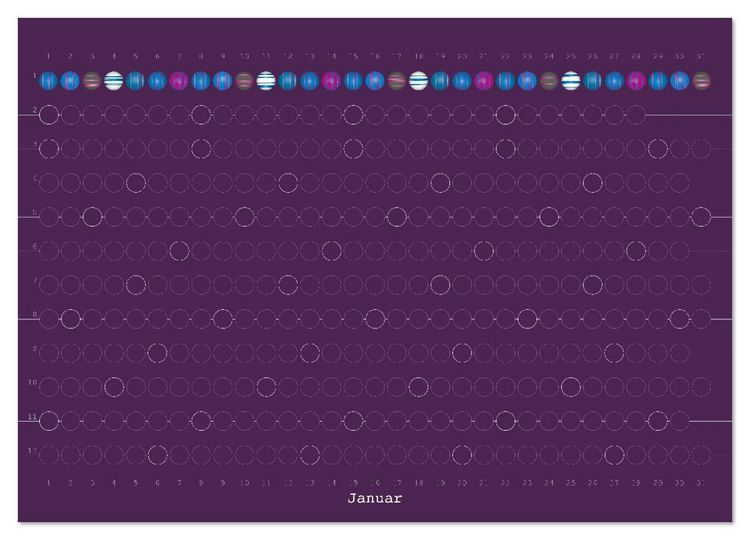 Produktbild: Perlenkalender (Wandkalender 2026 DIN A4 quer), CALVENDO Monatskalender