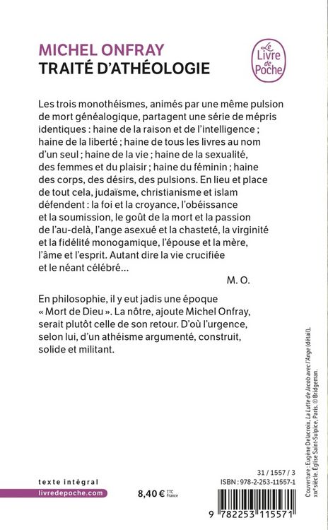 Produktbild: Onfray, M: Traité d'athéologie