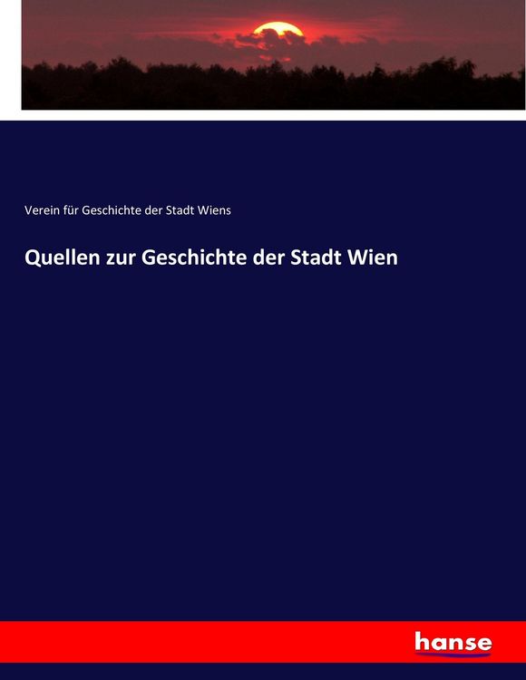 Produktbild: Quellen zur Geschichte der Stadt Wien