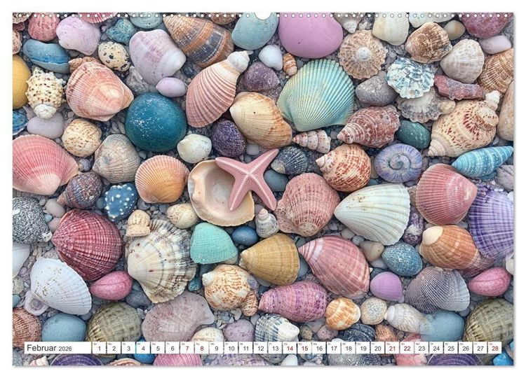 Produktbild: Sandgefl&uuml;ster und Muschelzauber (hochwertiger Premium Wandkalender 2026 DIN A2 quer), Kunstdruck in Hochglanz