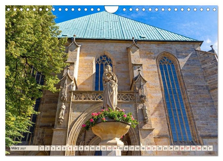 Produktbild: Erfurt &ndash; Ein Spaziergang durch die Landeshauptstadt (Wandkalender 2027 DIN A4 quer), CALVENDO Monatskalender