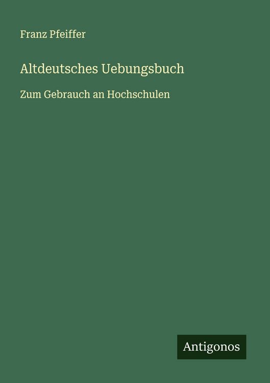 Produktbild: Altdeutsches Uebungsbuch