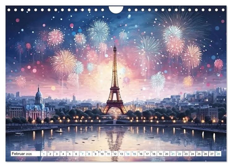Produktbild: Eiffelturm: Kreativ anders (Wandkalender 2026 DIN A4 quer), CALVENDO Monatskalender