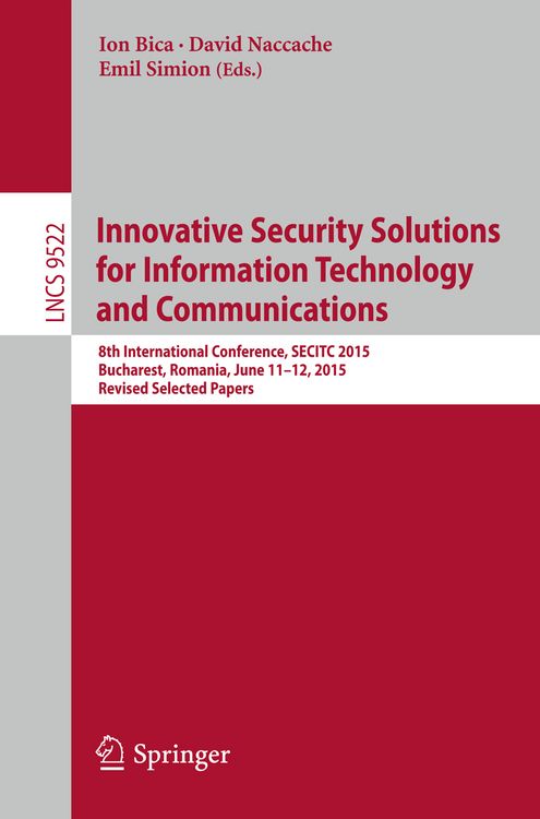 Produktbild: Innovative Security Solutions for Information Technology and Communications