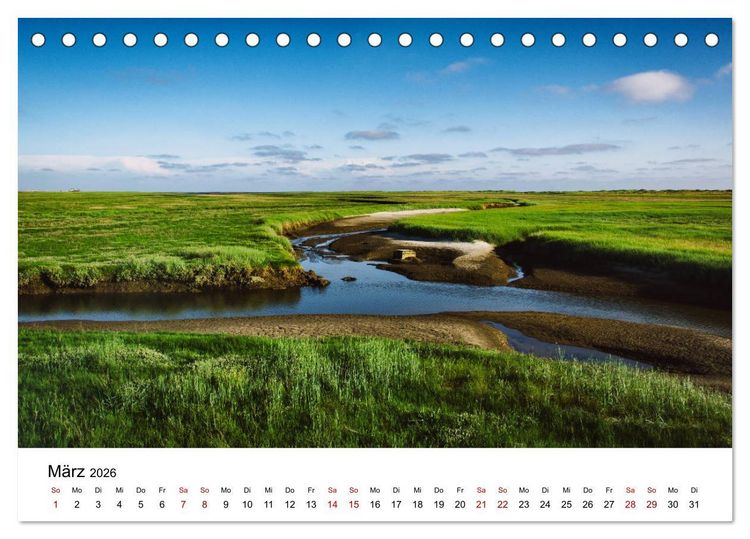 Produktbild: Sankt Peter-Ording. Licht, Schatten und Natur (Tischkalender 2026 DIN A5 quer), CALVENDO Monatskalender