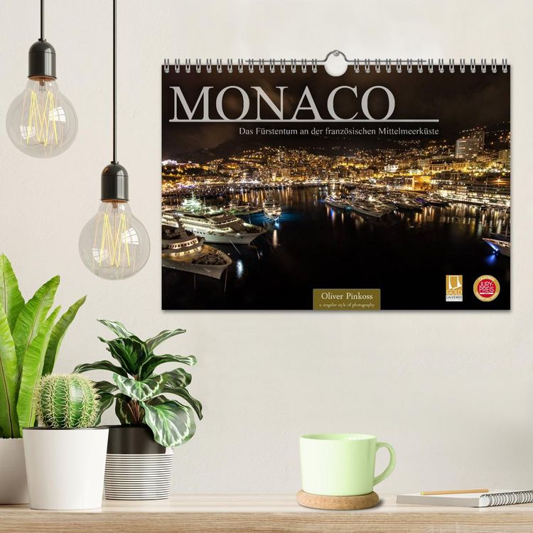 Produktbild: Monaco - Das F&uuml;rstentum an der franz&ouml;sischen Mittelmeerk&uuml;ste (Wandkalender 2026 DIN A4 quer), CALVENDO Monatskalender