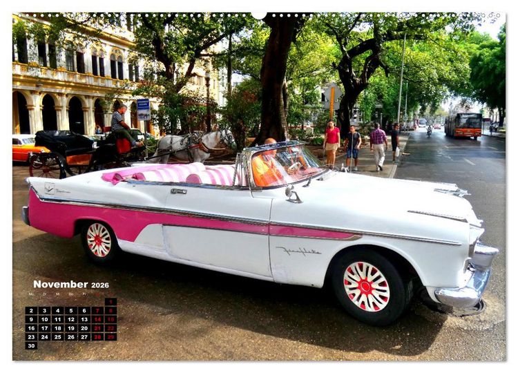 Produktbild: Ganz in Wei&szlig; - Elegante Oldtimer der F&uuml;nfziger Jahre (hochwertiger Premium Wandkalender 2026 DIN A2 quer), Kunstdruck in Hochglanz