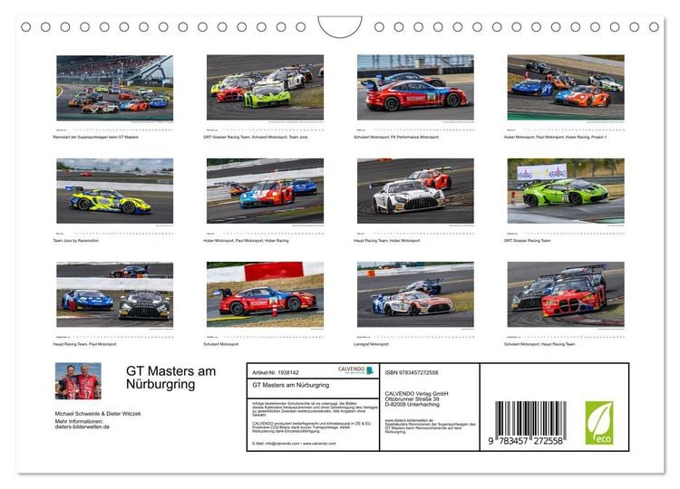 Produktbild: GT Masters am N&uuml;rburgring (Wandkalender 2026 DIN A4 quer), CALVENDO Monatskalender