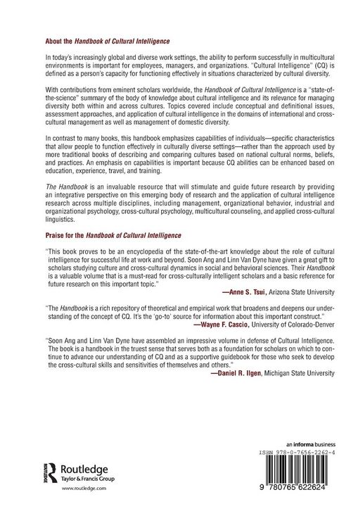 Produktbild: Handbook of Cultural Intelligence