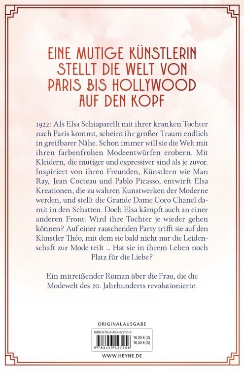 Produktbild: Die Modemacherin von Paris &ndash; Mit ihren Kleidern verzauberte Elsa Schiaparelli die Menschen. F&uuml;r ihr Gl&uuml;ck und ihr Kind musste sie k&auml;mpfen.
