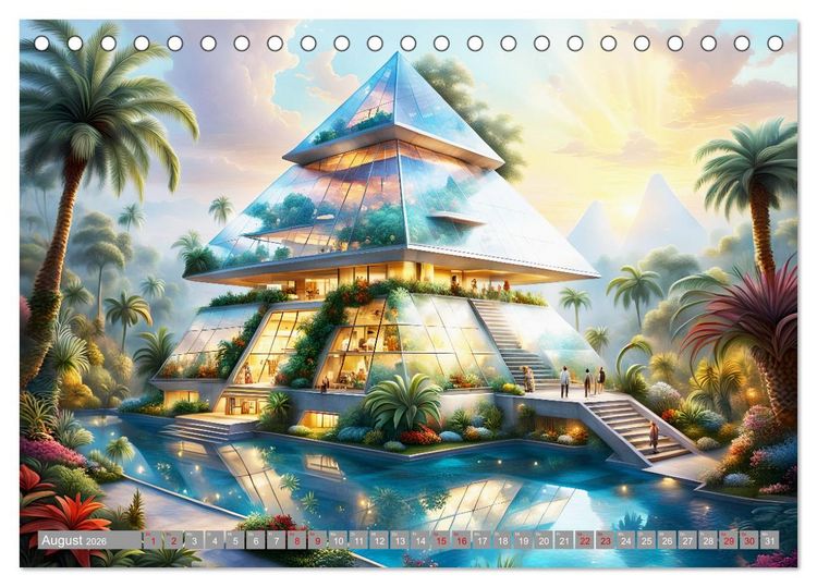 Produktbild: Architektur Futuristische Horizonte (Tischkalender 2026 DIN A5 quer), CALVENDO Monatskalender