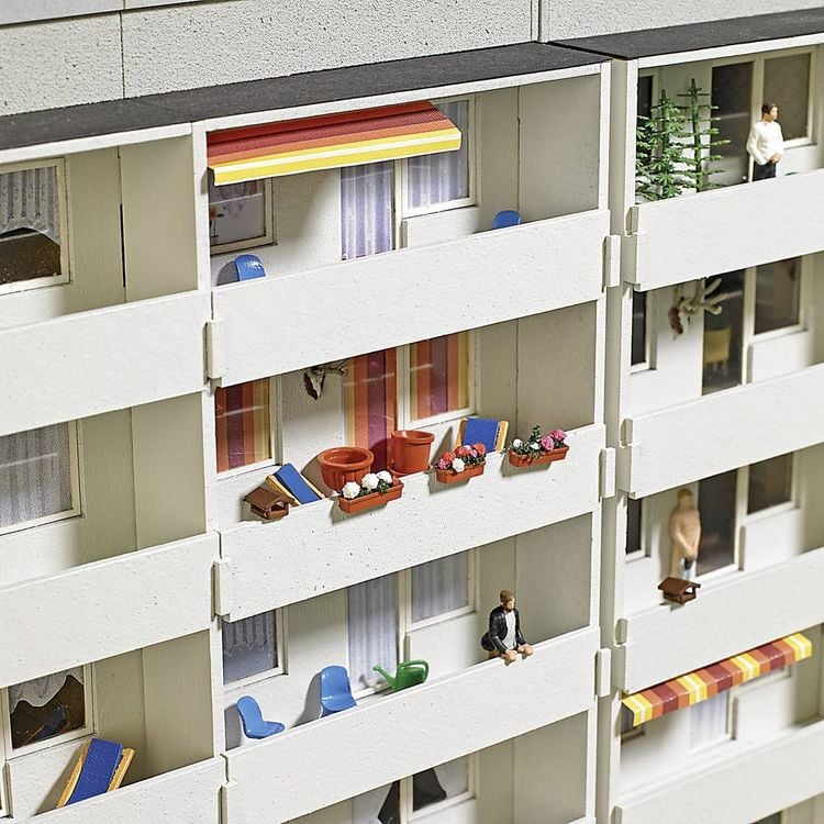 Produktbild: Busch 1836 H0 Balkon-Set Bausatz