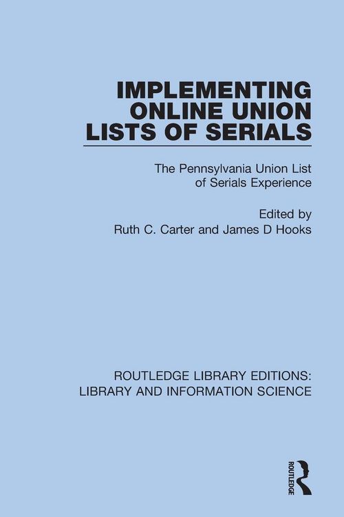 Produktbild: Implementing Online Union Lists of Serials