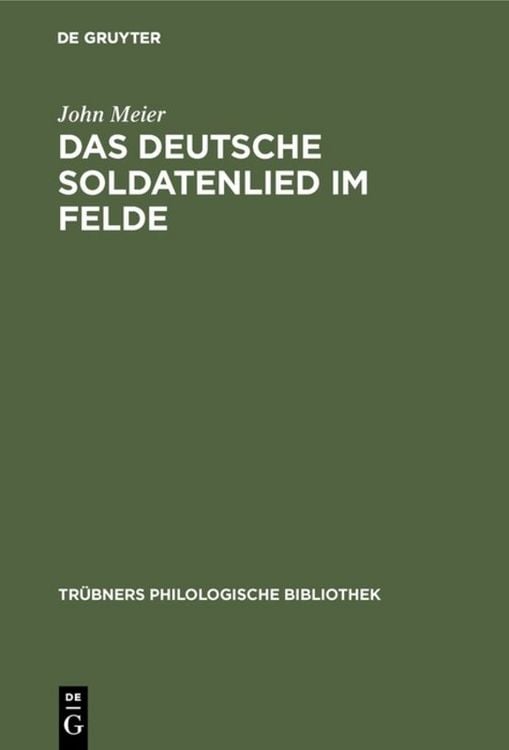 Produktbild: Das deutsche Soldatenlied im Felde