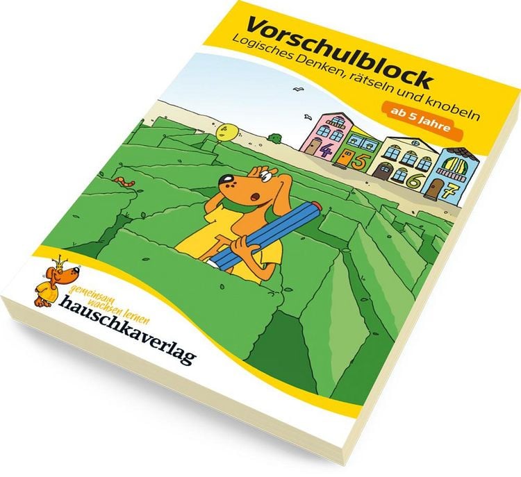 Produktbild: Vorschulblock ab 5 Jahre f&uuml;r Junge und M&auml;dchen - Logisches Denken, r&auml;tseln und knobeln