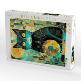 Produktbild: CALVENDO Puzzle Schwarzer Kater | 2000 Teile Lege-Gr&ouml;&szlig;e 90x67cm Foto-Puzzle f&uuml;r gl&uuml;ckliche Stunden
