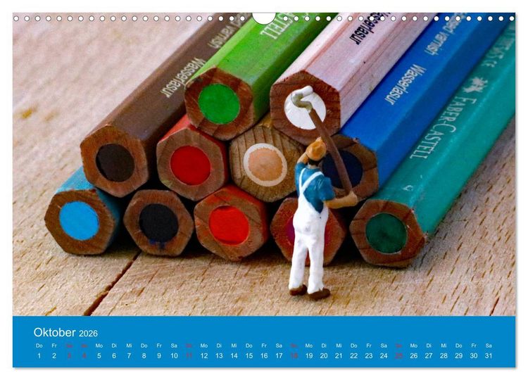 Produktbild: Neue Miniaturen - Klein ganz gro&szlig; 2.0 (Wandkalender 2026 DIN A3 quer), CALVENDO Monatskalender