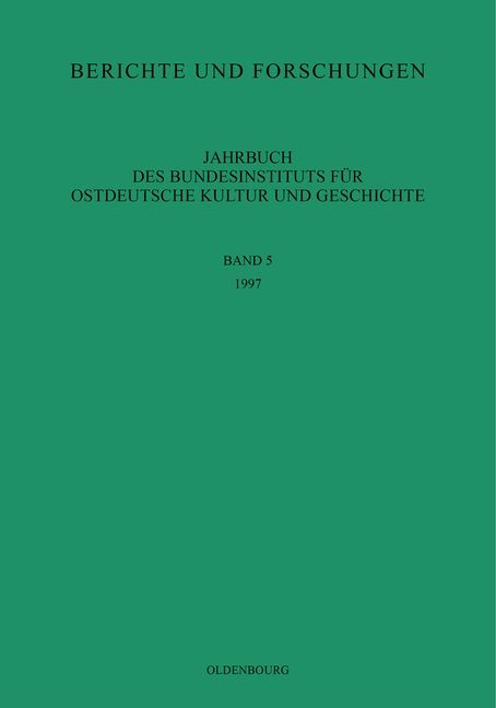 Produktbild: Jahrbuch des Bundesinstituts f&uuml;r Kultur und Geschichte der Deutschen im &ouml;stlichen Europa / 1997