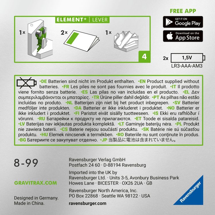Produktbild: Ravensburger - GraviTrax Power Element Lever