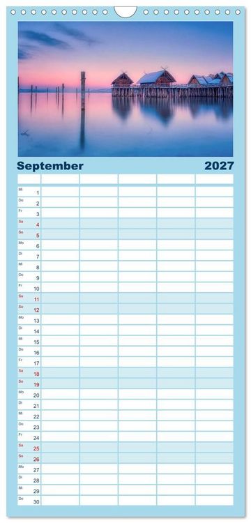 Produktbild: Familienplaner 2027 - Bodensee Weitblicke mit 5 Spalten (Wandkalender, 21 x 45 cm) CALVENDO