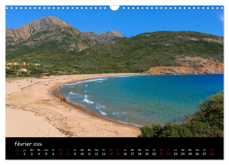 Produktbild: La Corse de plage en plage (Calendrier mural 2026 DIN A3 vertical), CALVENDO calendrier mensuel