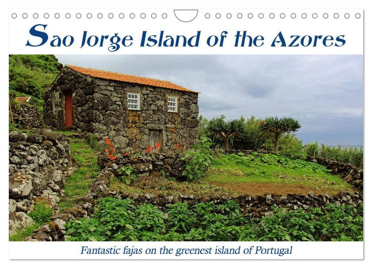Produktbild: Sao Jorge Island of the Azores - fantastic fajas on the greenest island of Portugal (Wall Calendar 2026 DIN A4 landscape), CALVENDO 12 Month Wall Calendar