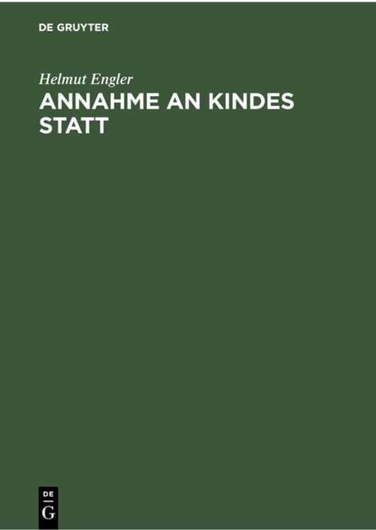 Produktbild: Annahme an Kindes Statt