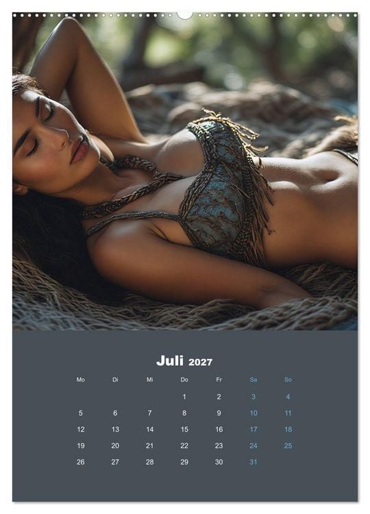 Produktbild: Indianische Sch&ouml;nheiten Kalender: Sinnliche Glamour Frauen in KI Kunst (hochwertiger Premium Wandkalender 2027 DIN A2 hoch), Kunstdruck in Hochglanz
