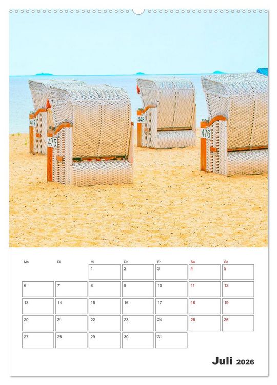 Produktbild: Insel F&ouml;hr - Urlaubsplaner (Wandkalender 2026 DIN A2 hoch), CALVENDO Monatskalender