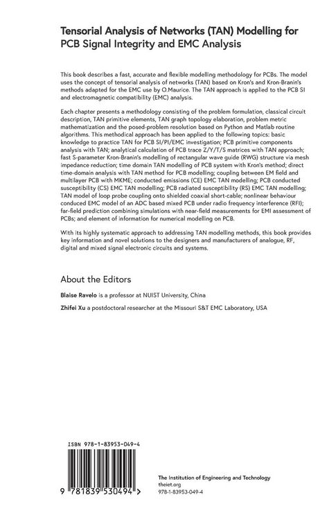 Produktbild: Tensorial Analysis of Networks (Tan) Modelling for PCB Signal Integrity and EMC Analysis