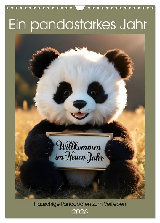 Produktbild: Ein pandastarkes Jahr - Flauschige Pandab&auml;ren zum Verlieben (Wandkalender 2026 DIN A3 hoch), CALVENDO Monatskalender