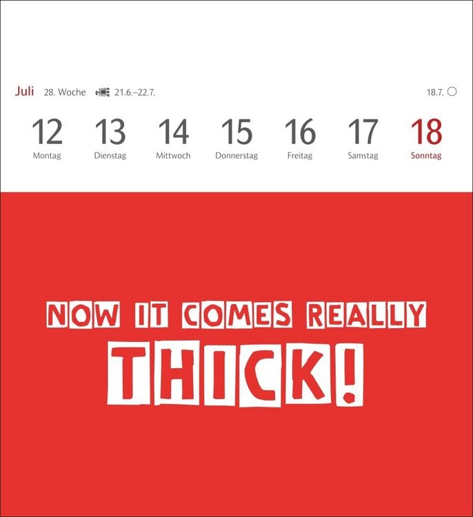 Produktbild: Now I know how the rabbit runs Postkartenkalender 2027 - 53 denglische Spr&uuml;che und Sprichw&ouml;rter